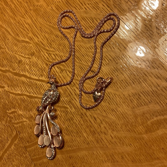 Rose Gold Peacock - Betsey Johnson Necklace - Picture 3 of 5